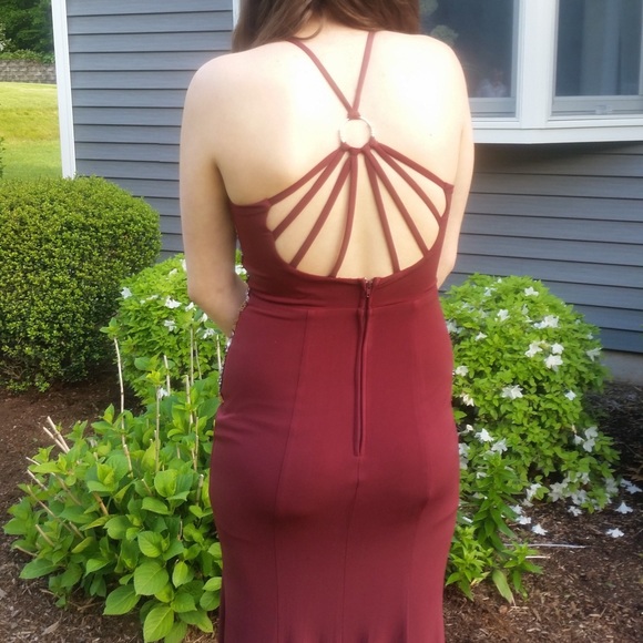 Maroon Prom Dress - Picture 3 of 5